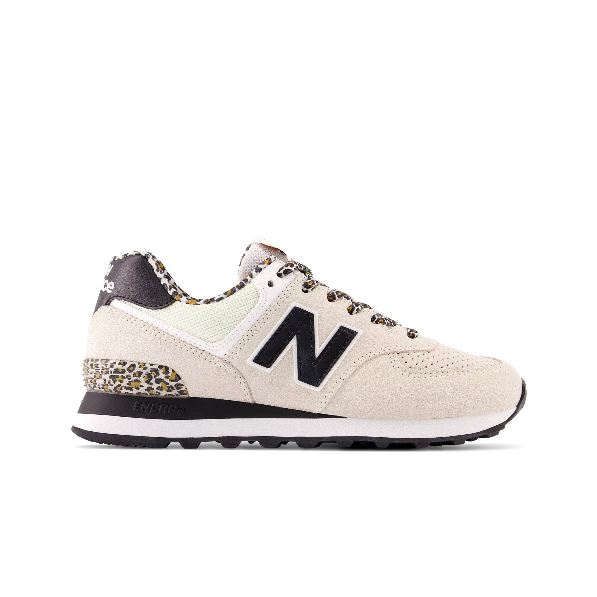New Balance 574 "White/Black/Cheetah" Women's Shoe - Hibbett | City Gear